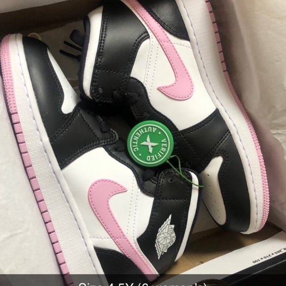 Jordan 1 Mid Arctic Pink GS  * Size 4.5 Y - Picture 4 of 4